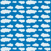 Blauwe tricot met wolken Verena